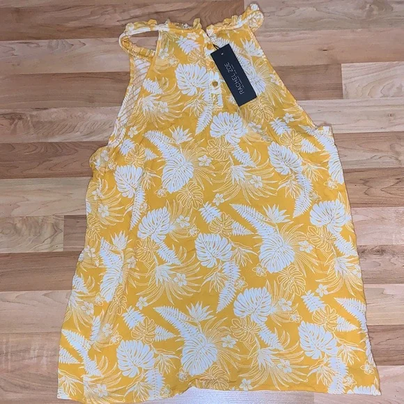 Rachel Zoe Yellow Tank Top Size Medium - Picture 5 of 5